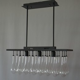 Moderne moderne krystalmaleri metal lysekrone