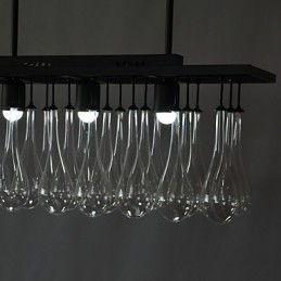 Moderne moderne krystalmaleri metal lysekrone