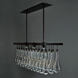 Moderne moderne krystalmaleri metal lysekrone