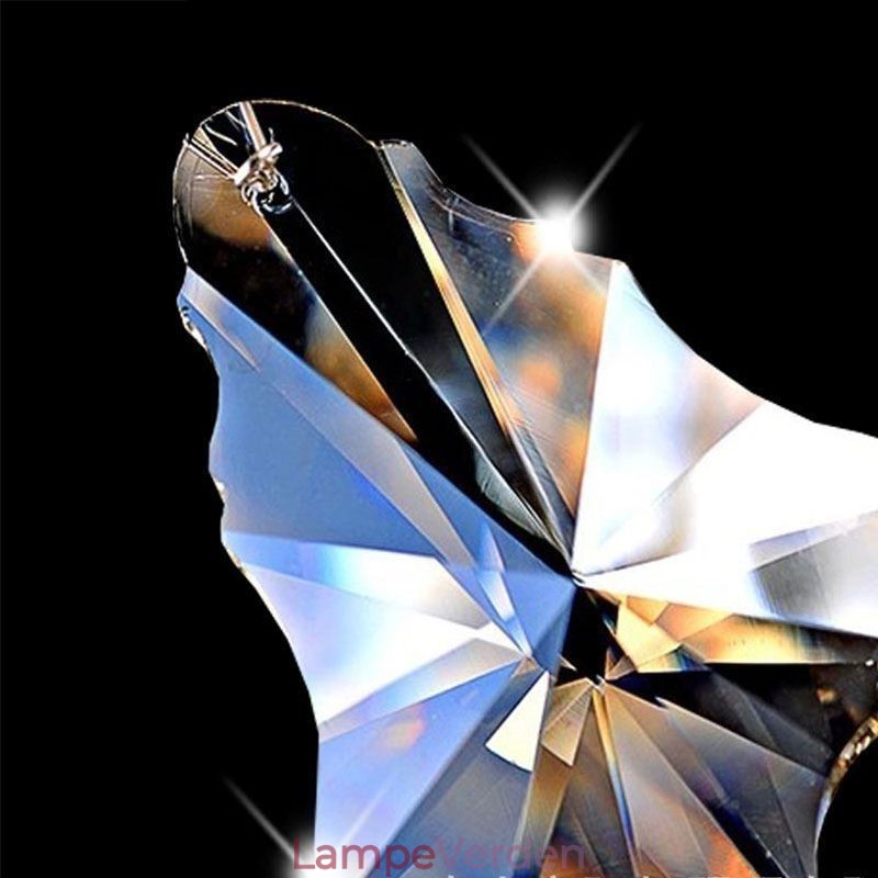 Europæisk krystal lysekrone Cognac farve loftslampe med 40 lys