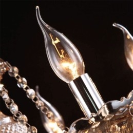 Europæisk krystal lysekrone Cognac farve loftslampe med 40 lys