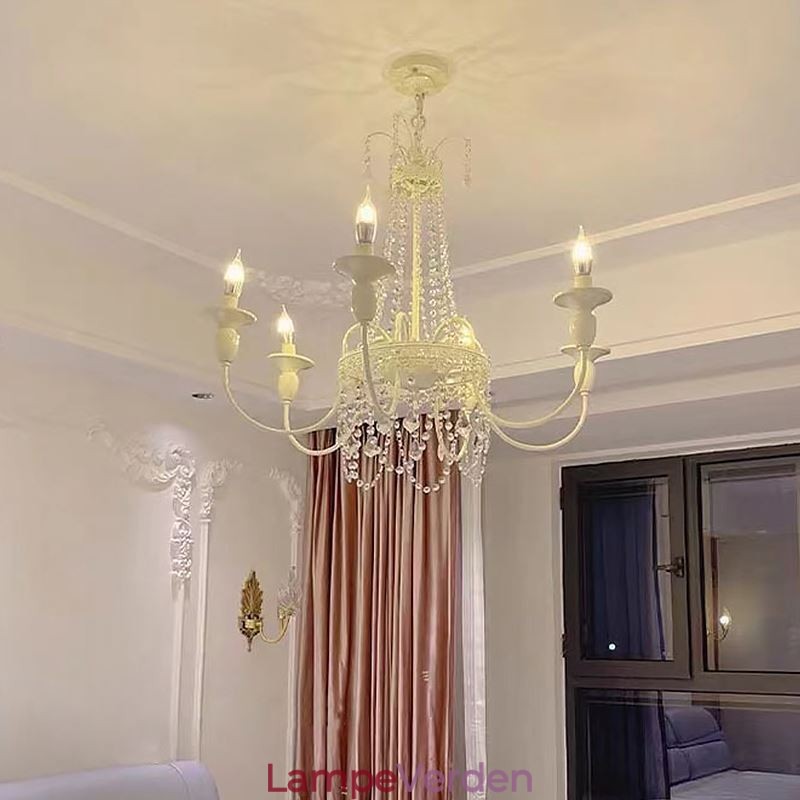 Nordisk Krystal Lysekrone Paint Craft Cream Loftslampe