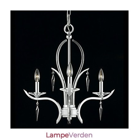 Elegant krystallysekrone med 3 lys i stearinlys Elegant krystallysekrone med 3 lys i stearinlys
