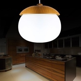 Moderne moderne mini-stil træbambus lysekrone