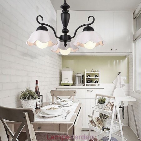 Nordisk Iron Pendel Form Glas Lampeskærm Lysekrone