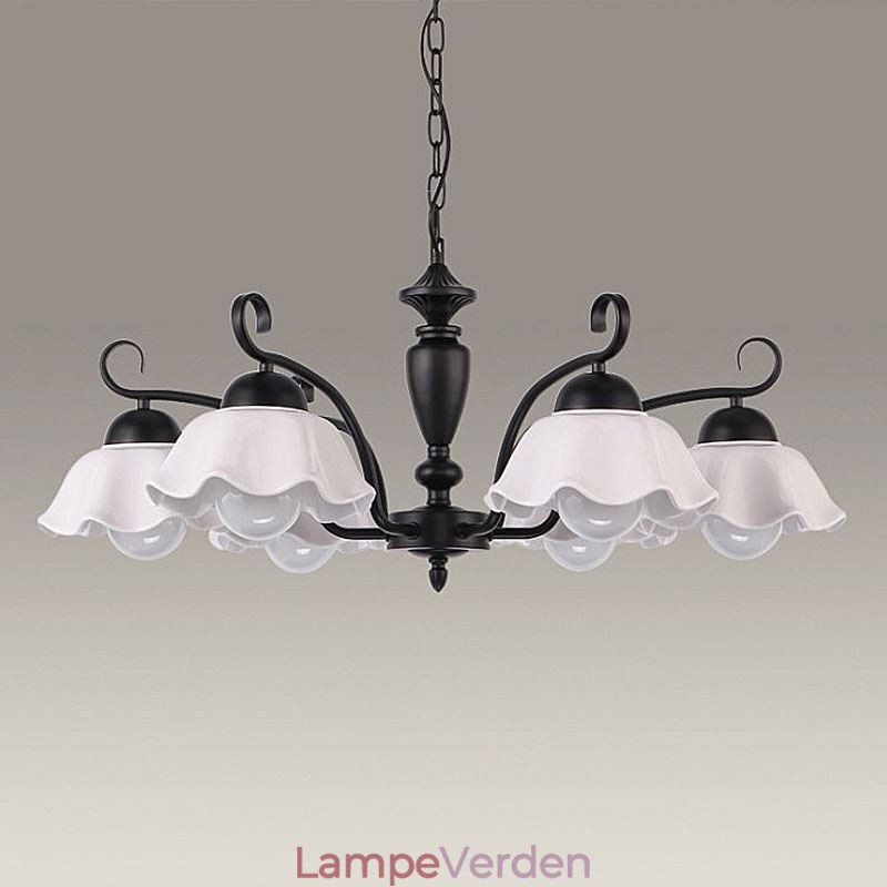 Nordisk Iron Pendel Form Glas Lampeskærm Lysekrone