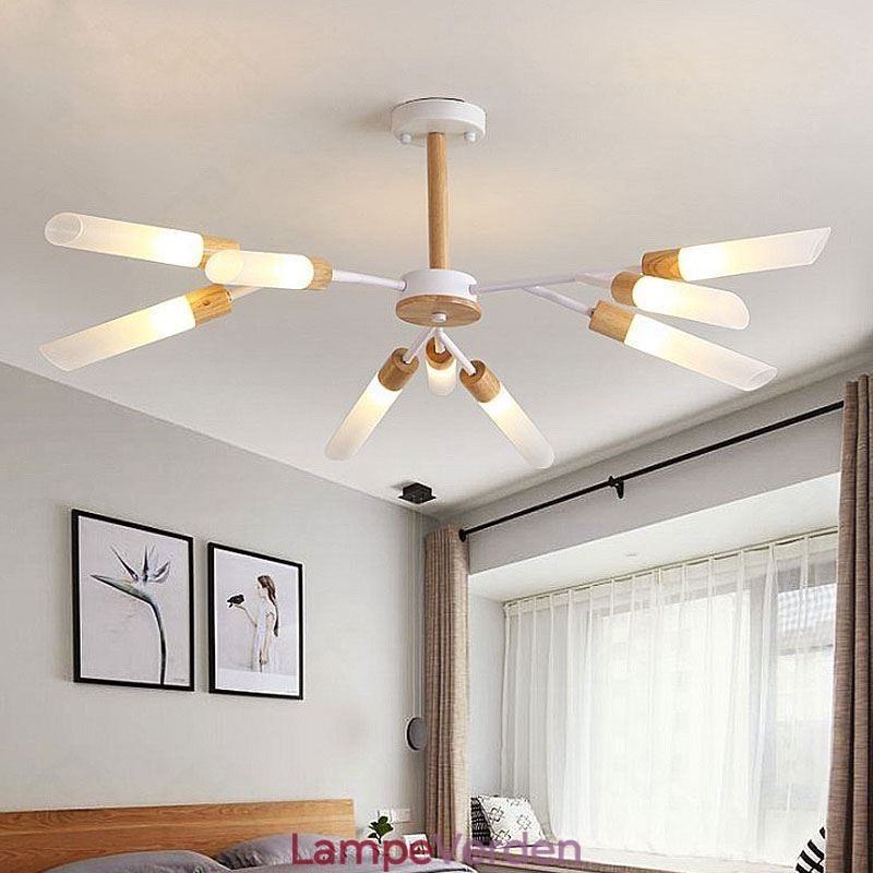 Nordisk Pendel Moderne Solid Wood Belysning