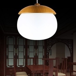 Moderne moderne mini-stil træbambus lysekrone