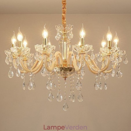 Elegant krystal lysekrone europæisk stil glas pendel lys Elegant krystal lysekrone europæisk stil glas pendel lys