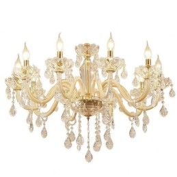 Elegant krystal lysekrone europæisk stil glas pendel lys