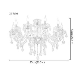 Elegant krystal lysekrone europæisk stil glas pendel lys