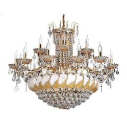 Stor luksus crystal lysekrone europæisk guld loftslampe