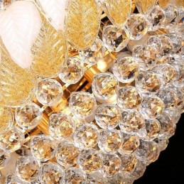 Stor luksus crystal lysekrone europæisk guld loftslampe