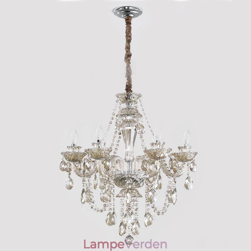Krystal lysekrone Cognac Loftslys Luksus Europæisk