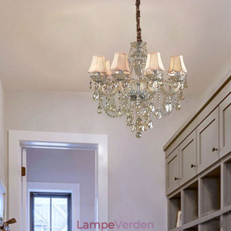 Krystal lysekrone Cognac Loftslys Luksus Europæisk