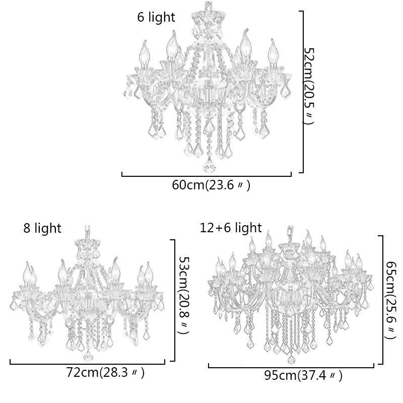 Elegant lilla krystal loftslys europæisk lysekrone