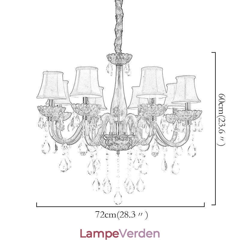 Moderne europæisk krystal lysekrone rød farve loftslampe