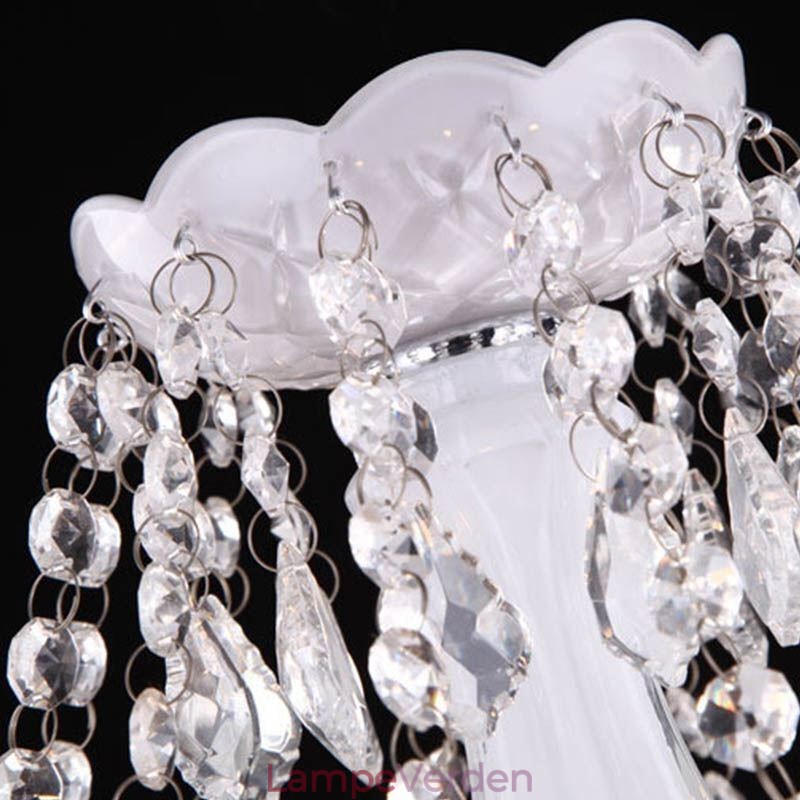 Europæisk krystal lysekrone Unik hvid Jade Pendel Light