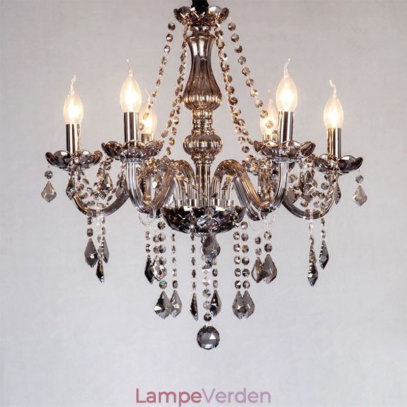 Elegant krystal lysekrone europæisk stil glas pendel lys