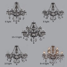 Elegant krystal lysekrone europæisk stil glas pendel lys