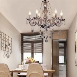 Elegant krystal lysekrone europæisk stil glas pendel lys