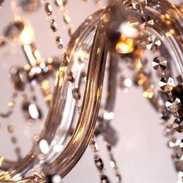 Elegant krystal lysekrone europæisk stil glas pendel lys