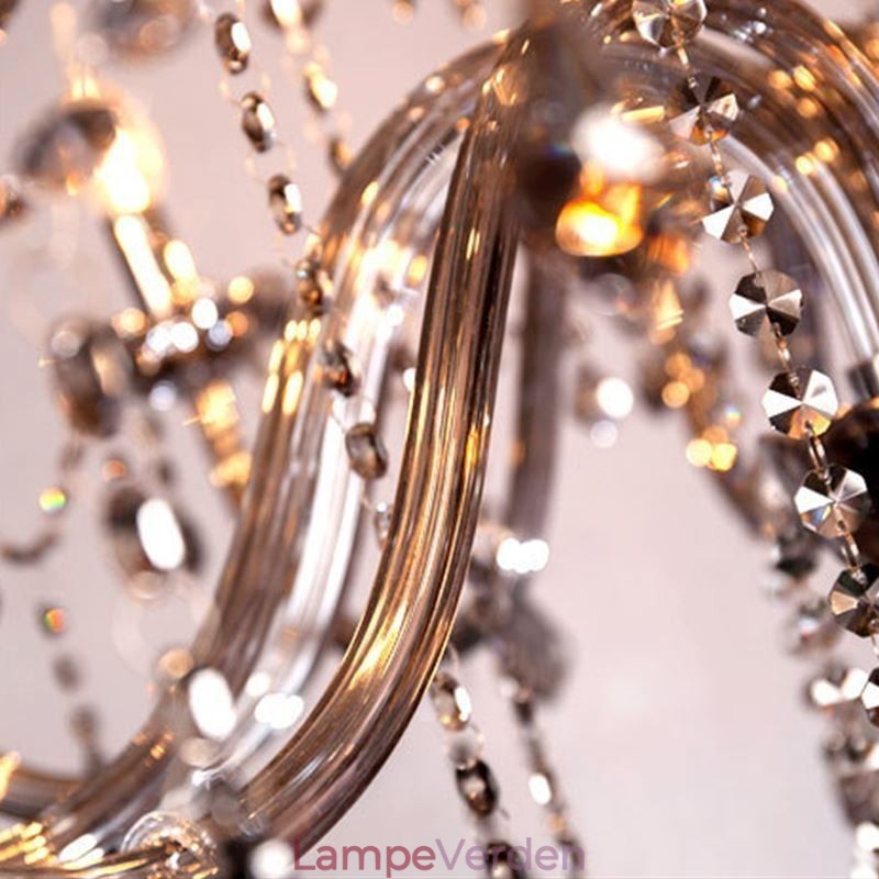Elegant krystal lysekrone europæisk stil glas pendel lys
