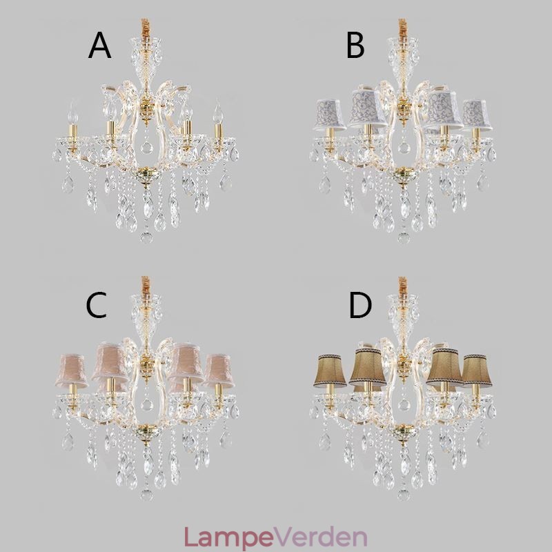 Elegant krystal lysekrone europæisk pendel