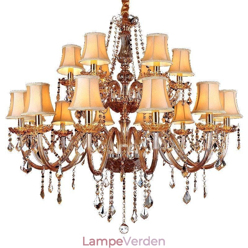 Luksus krystal lysekrone europæisk loftslampe
