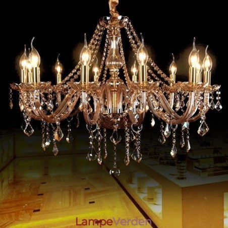 Stor krystal lysekrone luksus europæisk pendel