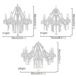 Stor krystal lysekrone luksus europæisk pendel