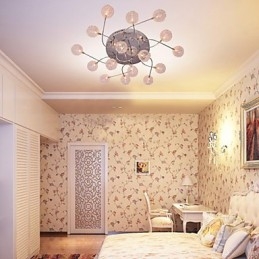 G4 Iron Flush Mount Light med aluminiumsskærme