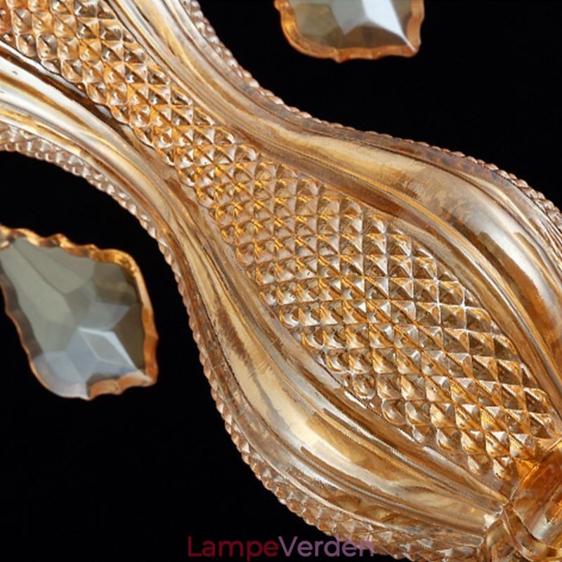 Stor luksus crystal lysekrone europæisk rav loftslampe