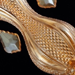 Europæisk krystal lysekrone Elegant rav pendel lys
