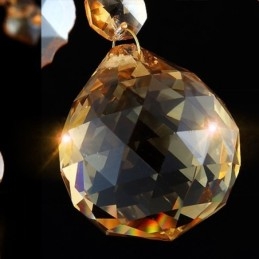 Europæisk krystal lysekrone Elegant rav pendel lys