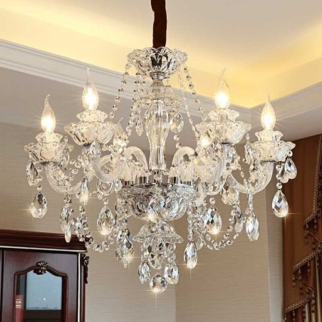 Luksus krystal lysekrone Europæisk Elegant Pendel Luksus krystal lysekrone Europæisk Elegant Pendel