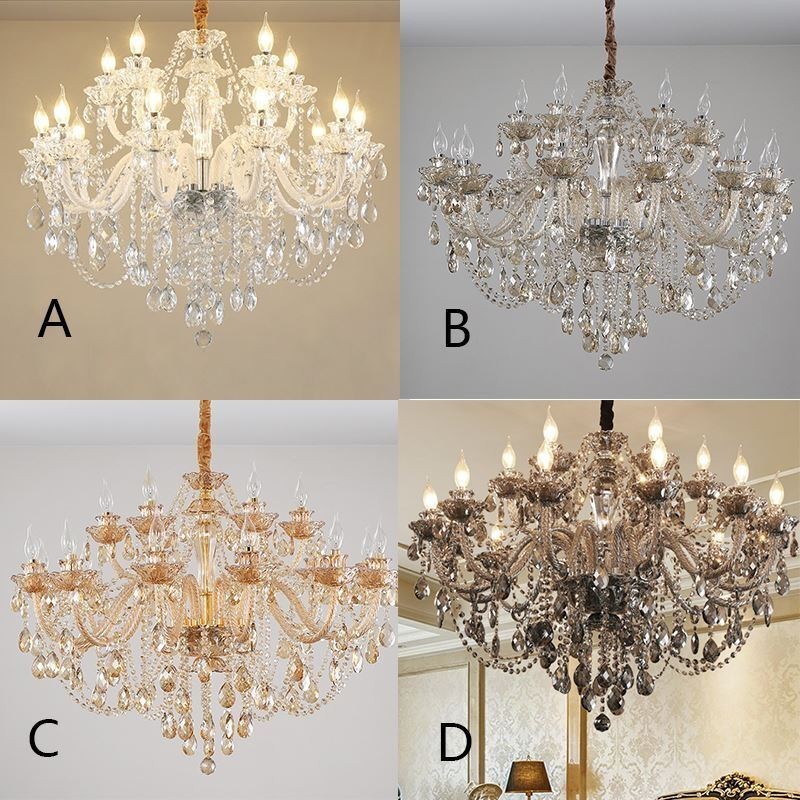 Luksus krystal lysekrone Europæisk Elegant Pendel