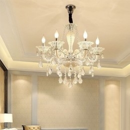 Europæisk Krystallysekrone Elegant Pendel Light