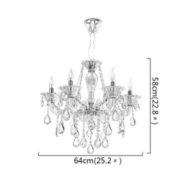Europæisk Krystallysekrone Elegant Pendel Light