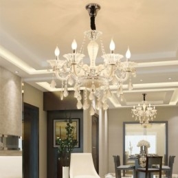 Europæisk Krystallysekrone Elegant Pendel Light