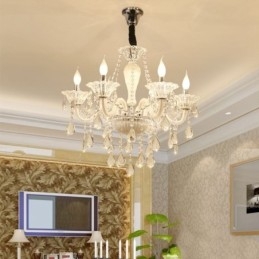 Europæisk Krystallysekrone Elegant Pendel Light