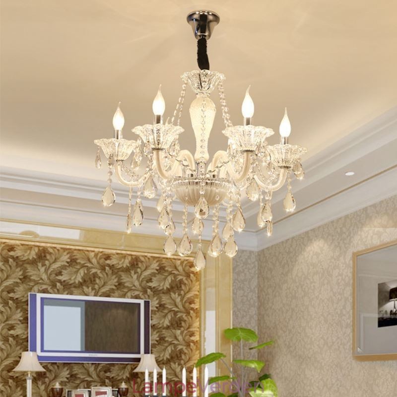 Europæisk Krystallysekrone Elegant Pendel Light