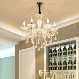 Europæisk Krystallysekrone Elegant Pendel Light