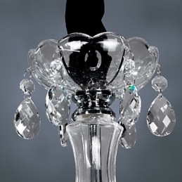 Elegant krytal lysekrone med 6 lys