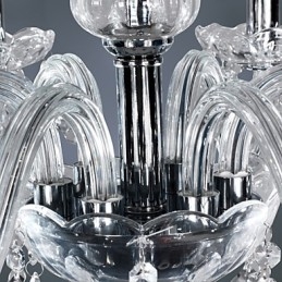 Elegant krytal lysekrone med 6 lys