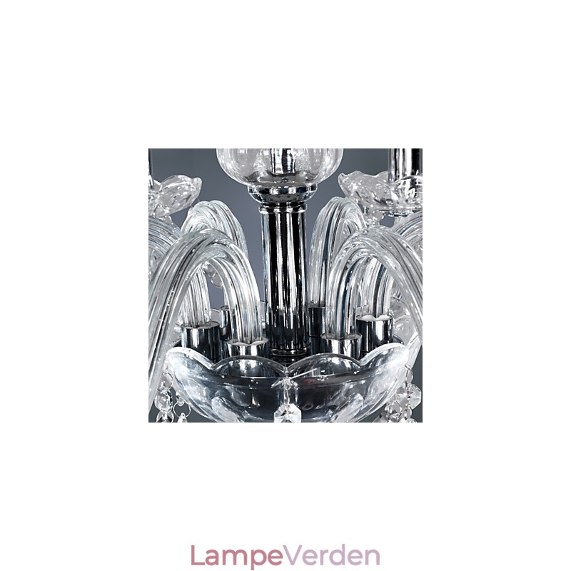 Elegant krytal lysekrone med 6 lys