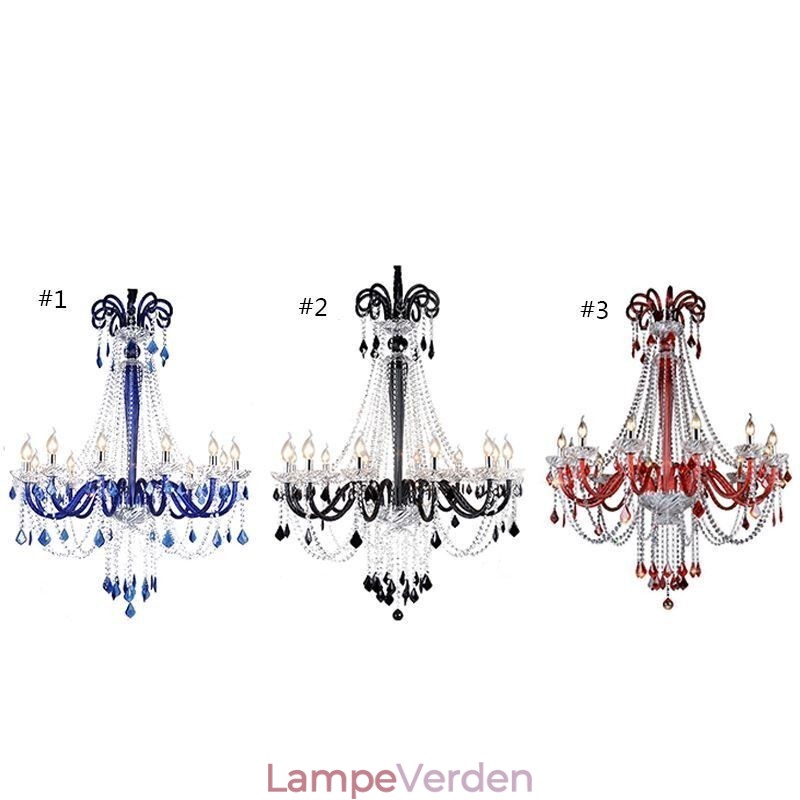 Europæisk Krystallysekrone Elegant Pendel Light
