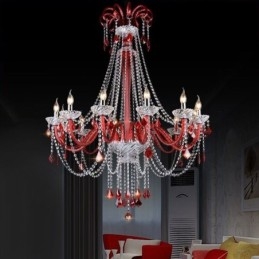 Europæisk Krystallysekrone Elegant Pendel Light