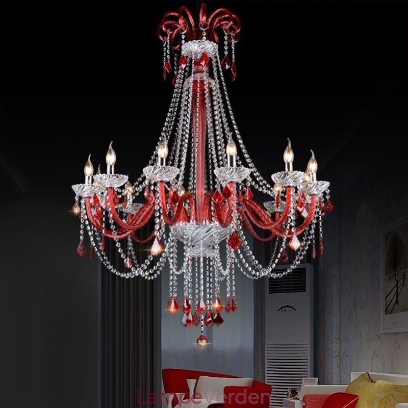 Europæisk Krystallysekrone Elegant Pendel Light
