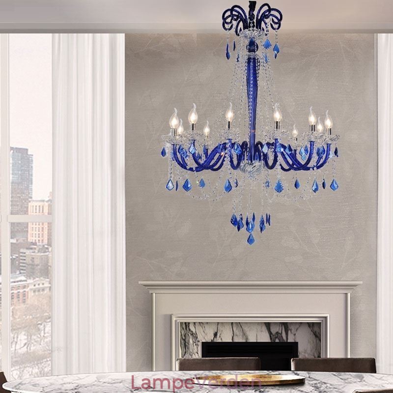 Europæisk Krystallysekrone Elegant Pendel Light